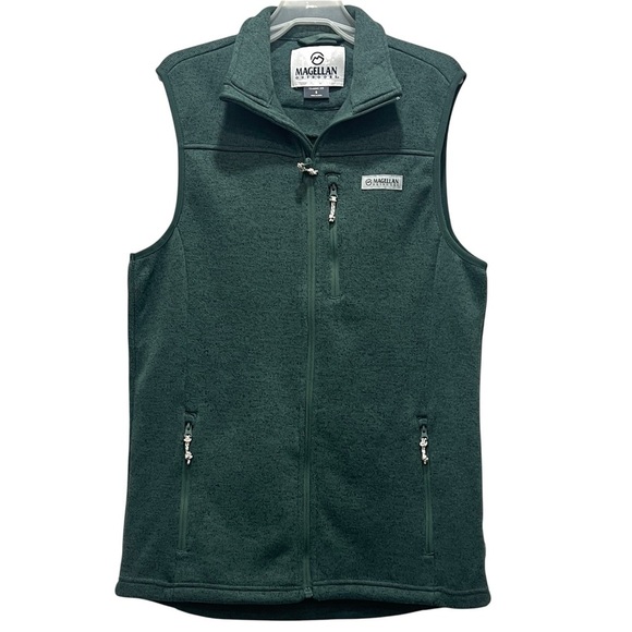 Magellan Men’s Green Zip Up Classic Fit Vest Size Small - Picture 1 of 5